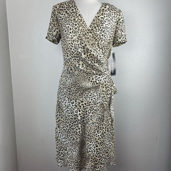 NWT Sheri Martin New York Leopard Print Maxi Dress - Picture 1 of 8